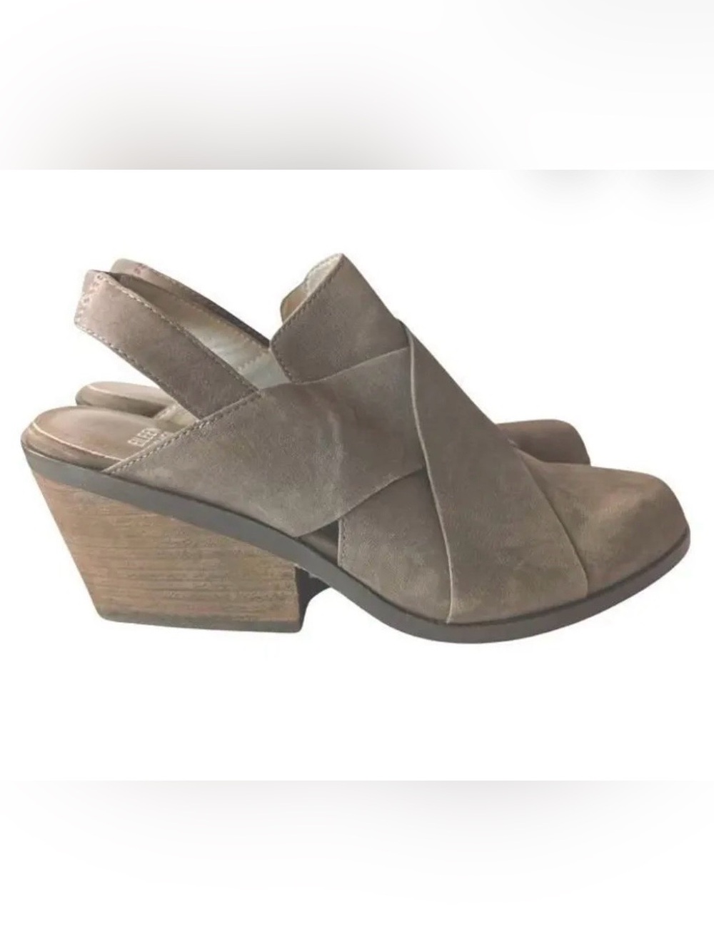 Eileen Fisher Token Slingback Crisscross Bootie - Size 10 - Rye - WORN TWICE - Picture 2 of 4